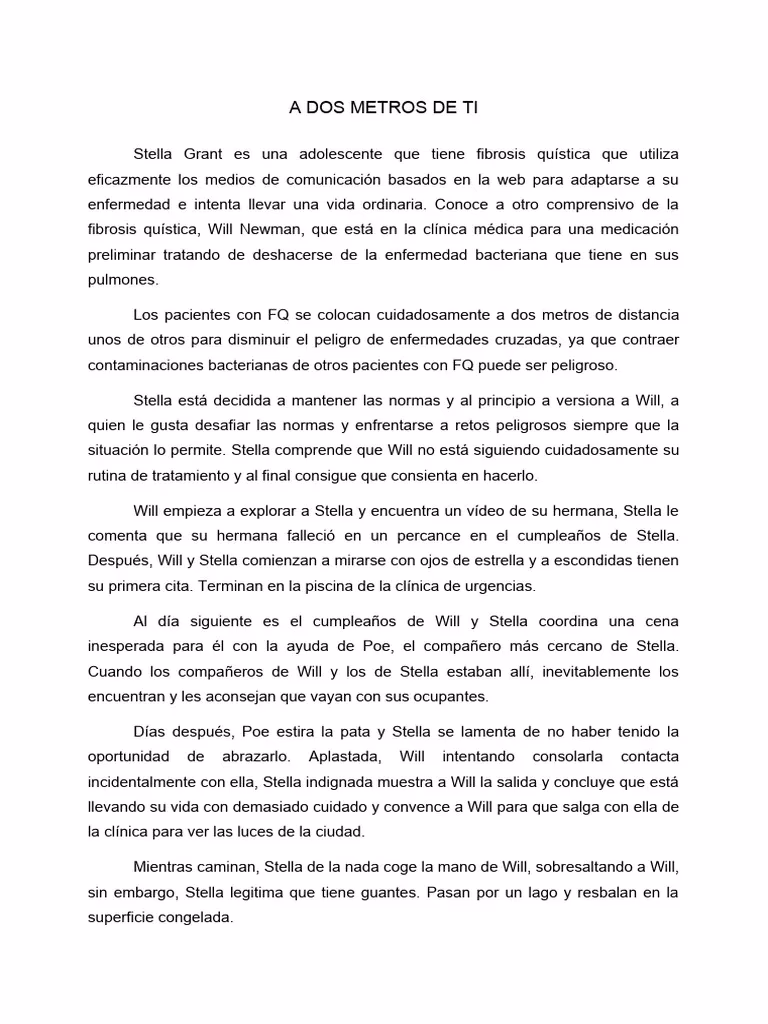 ¿Quién es el director de 'A dos metros de ti'?