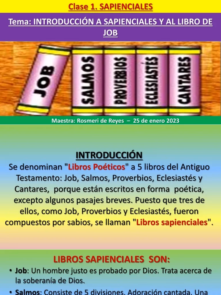 ¿Cuál es el influjo bíblico de la literatura sapiencial?