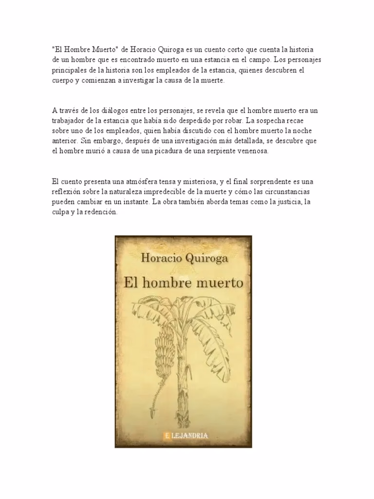 ¿Cuál es la historia de el hombre muerto?