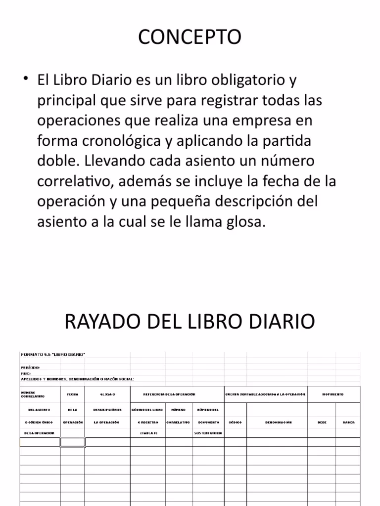 ¿Qué es el libro Diario?
