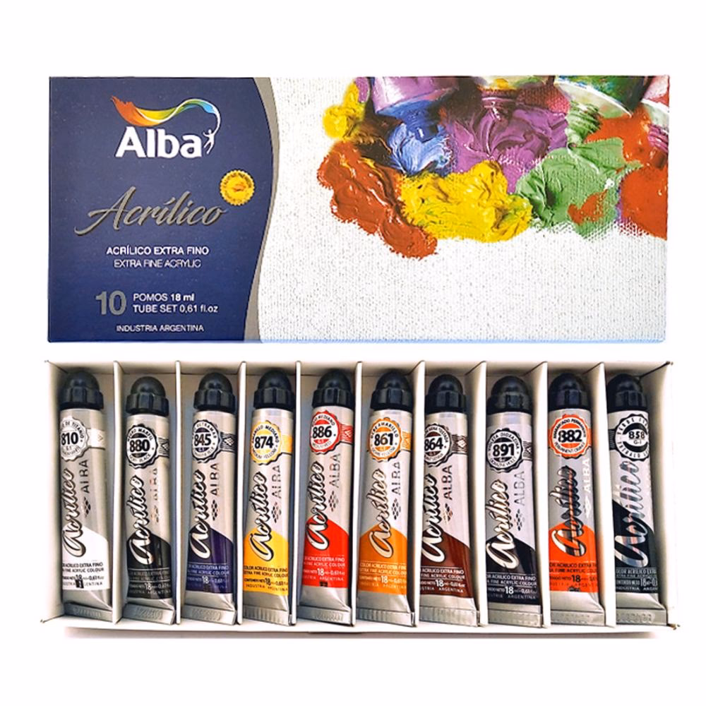 ¿Cuántas unidades tienen los acrilicos Alba?