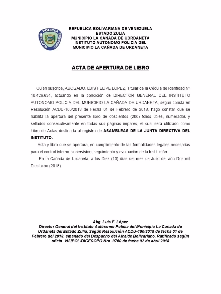 ¿Qué pasa si un libro de actas está mal abierto?