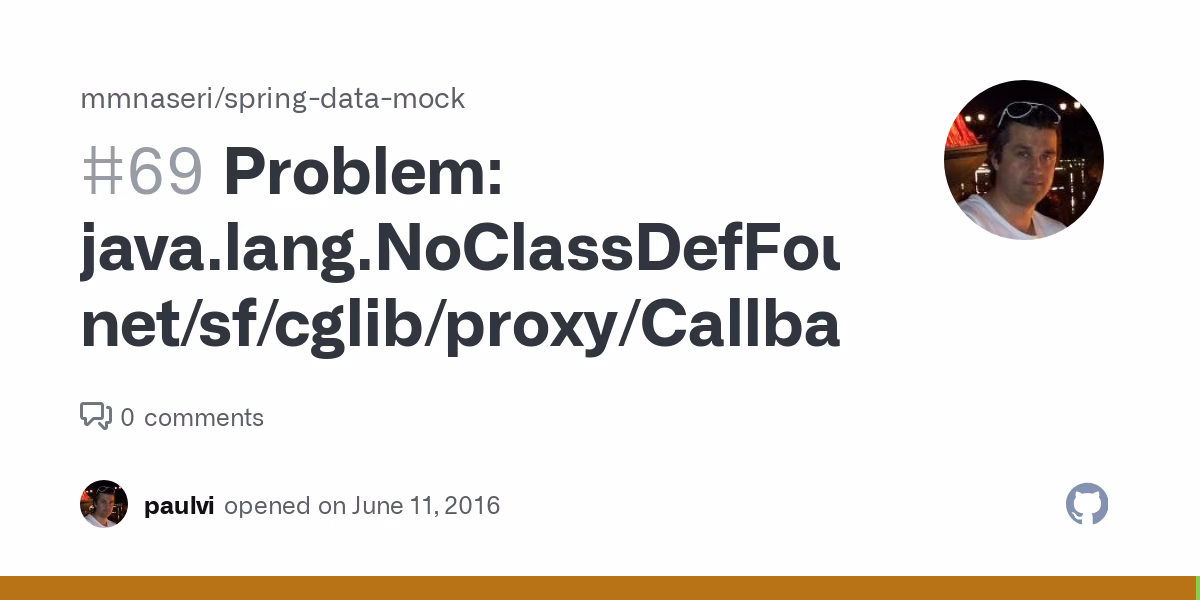 Why am I getting error message if cglib has a jar?