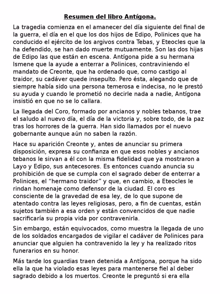 ¿Quién escribió la tragedia de Antígona?
