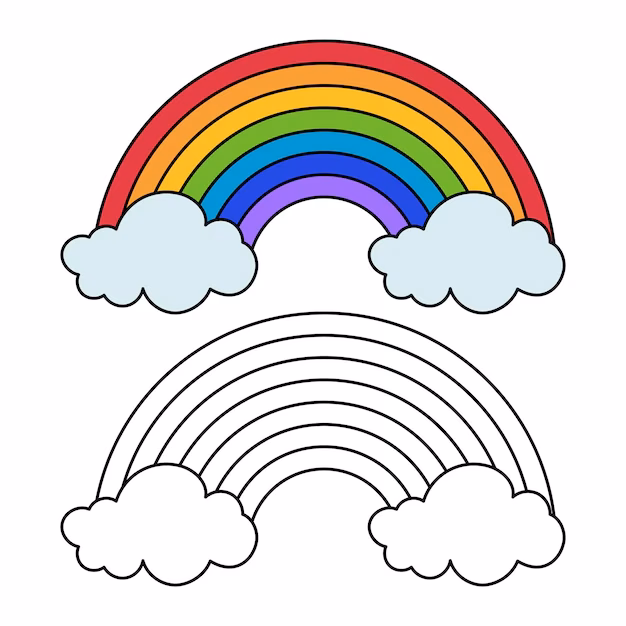 ¿Qué mensajes acompañan a los dibujos de arcoiris?