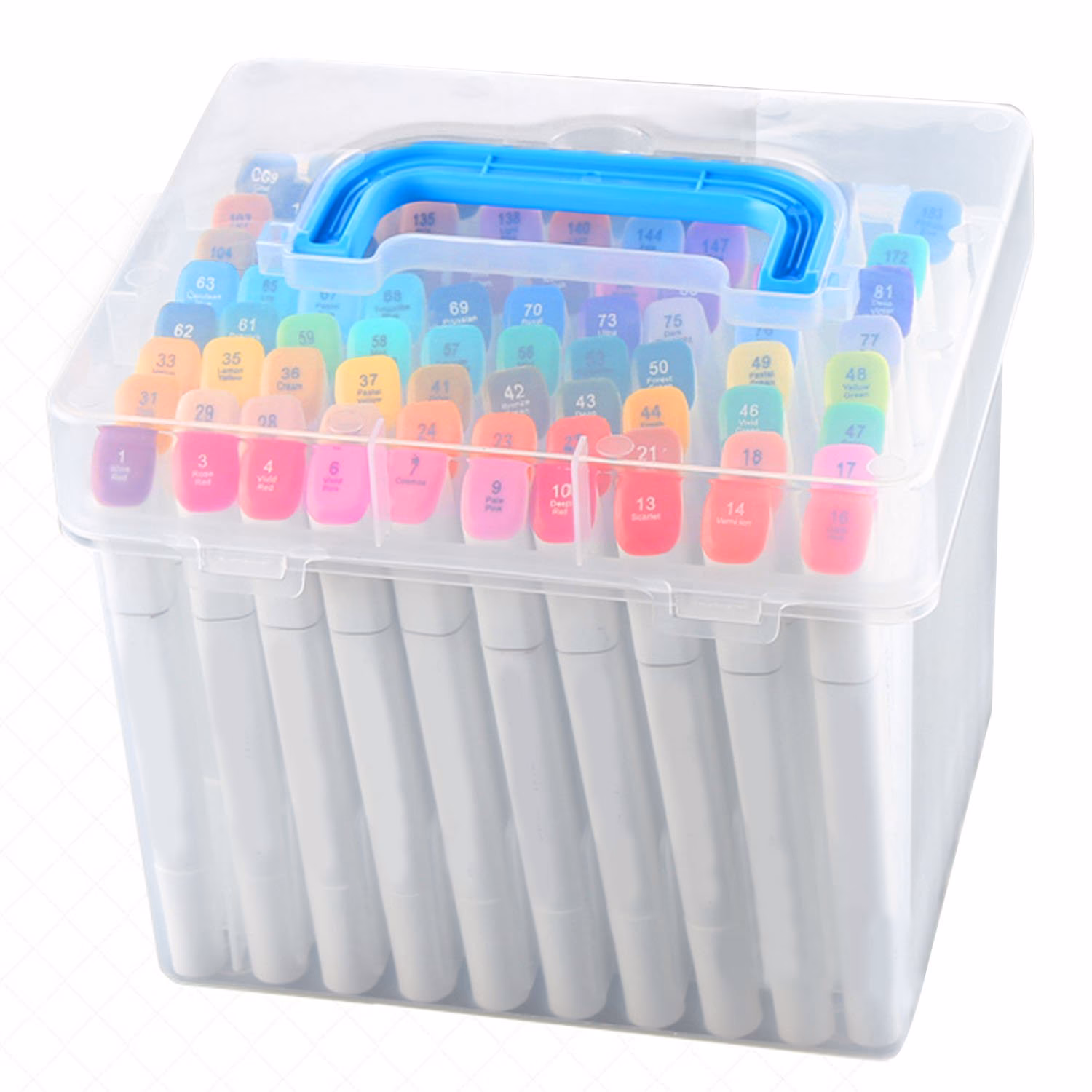 ¿Cuántos marcadores de colores hay en una caja?