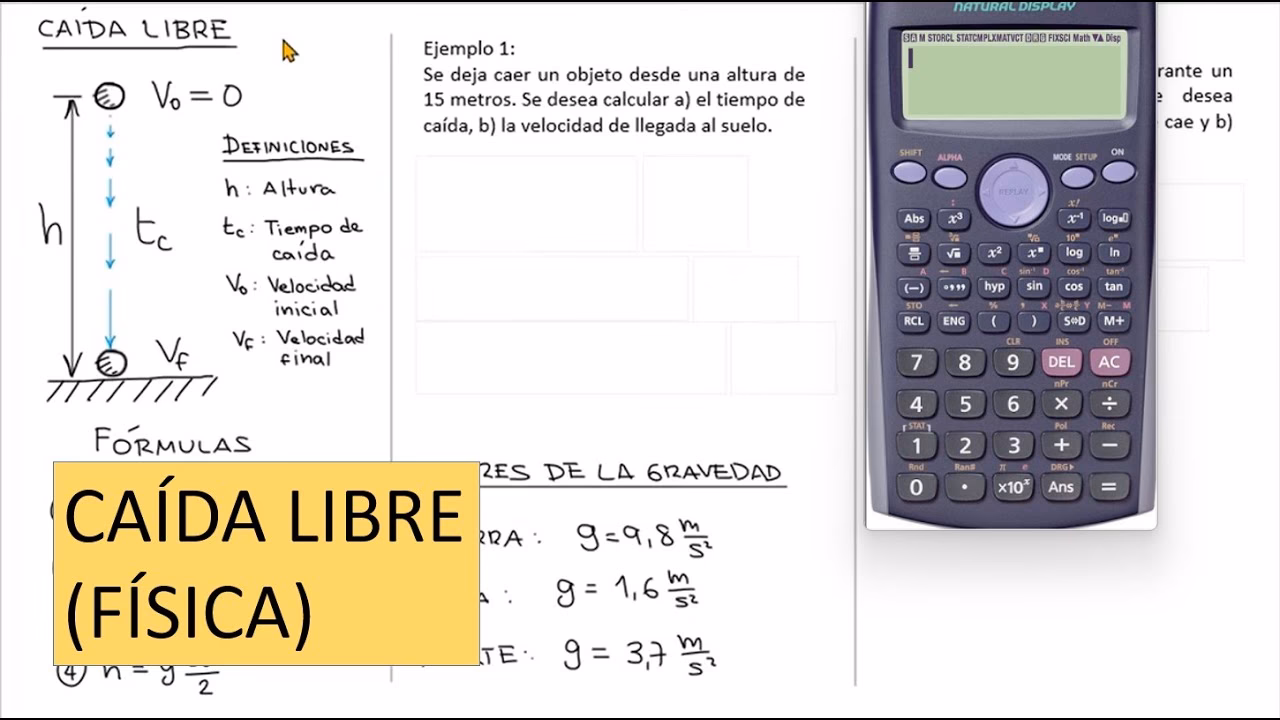 ¿Cómo calcular la altura de un objeto en caída libre?