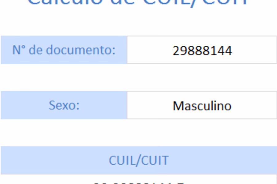 ¿Cómo se calcula el número CUIL-cuit?