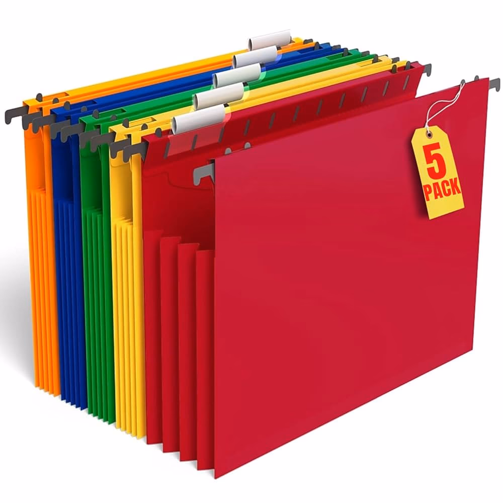 ¿Cuáles son las carpetas colgantes plásticas?