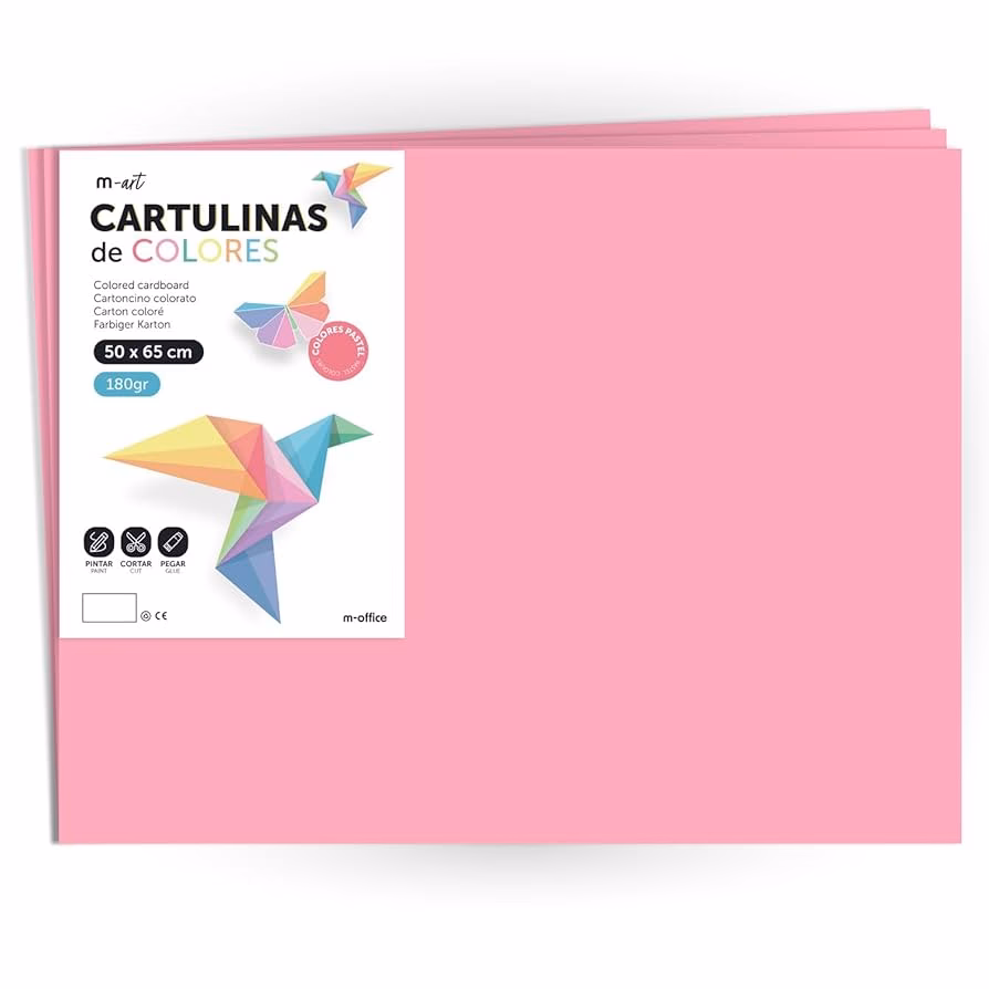 ¿Cuál es la superficie de la cartulina?