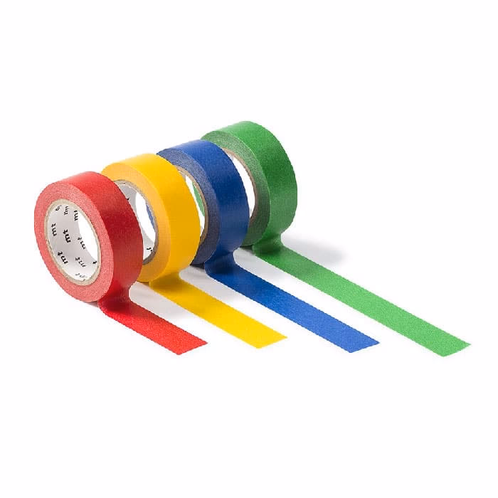 ¿Cuáles son los colores de la cinta adhesiva?