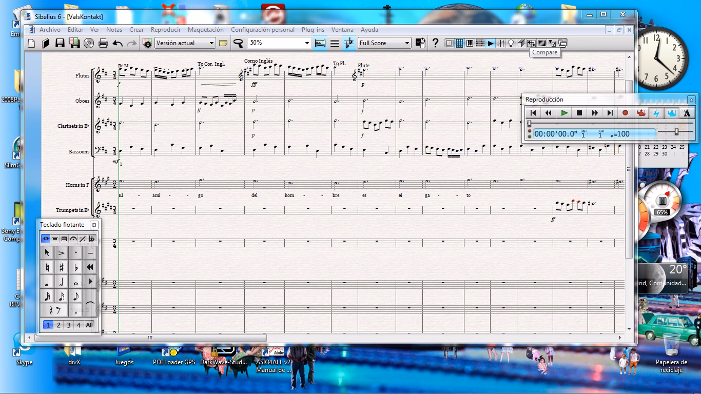 ¿Cómo insertar códigos de texto en Sibelius?