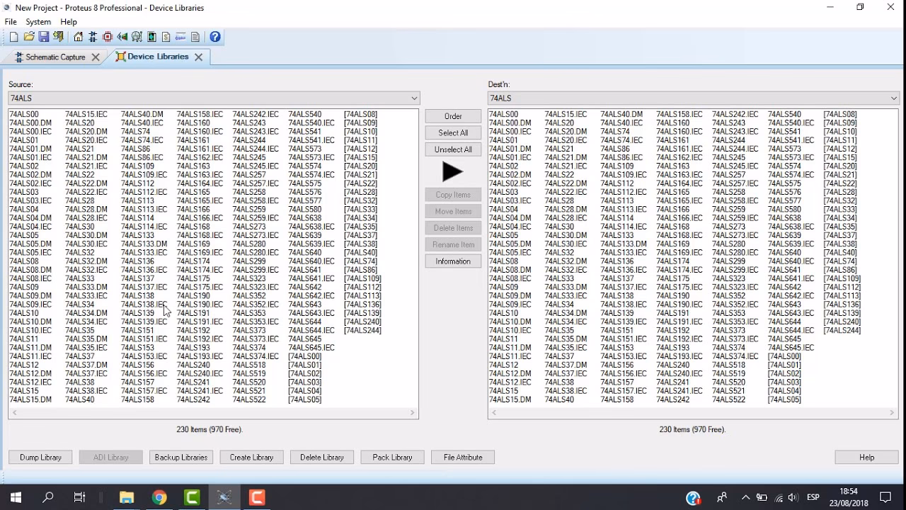 ¿Quién realizó la librería para la simulación en Proteus?
