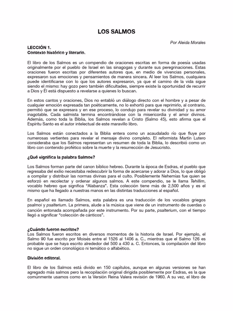 ¿Cómo interpretamos los Salmos?