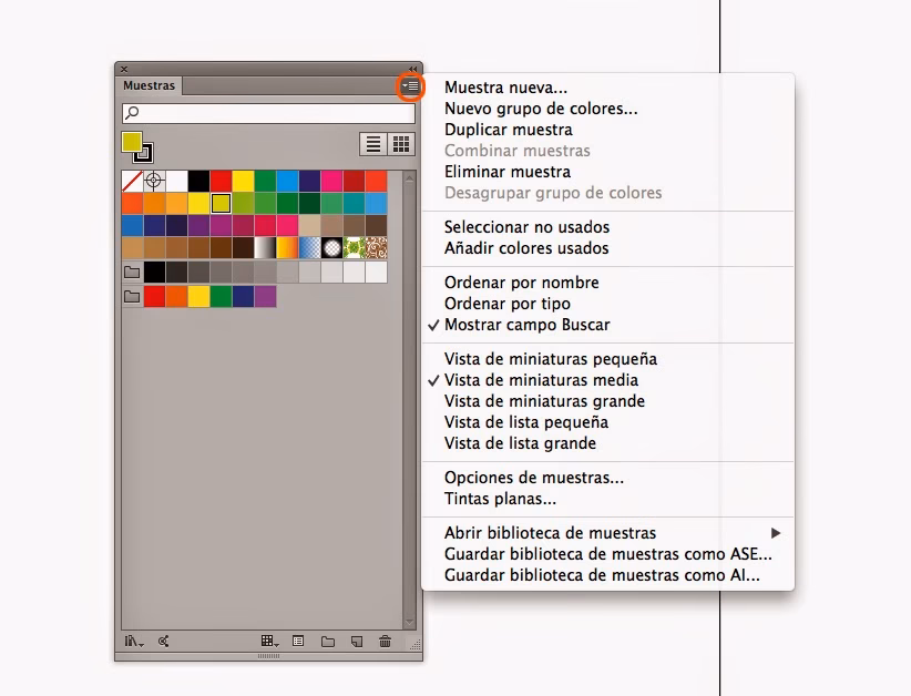 ¿Dónde se guardan los colores en Illustrator?