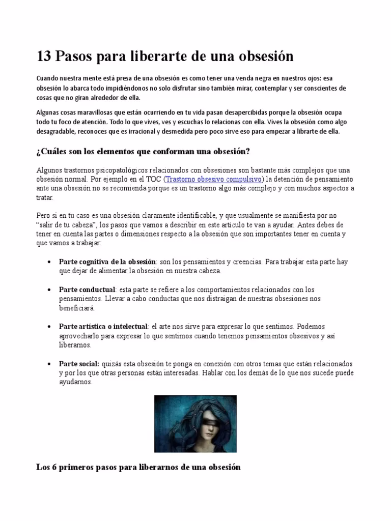 ¿Cómo librarse de la obsesión?