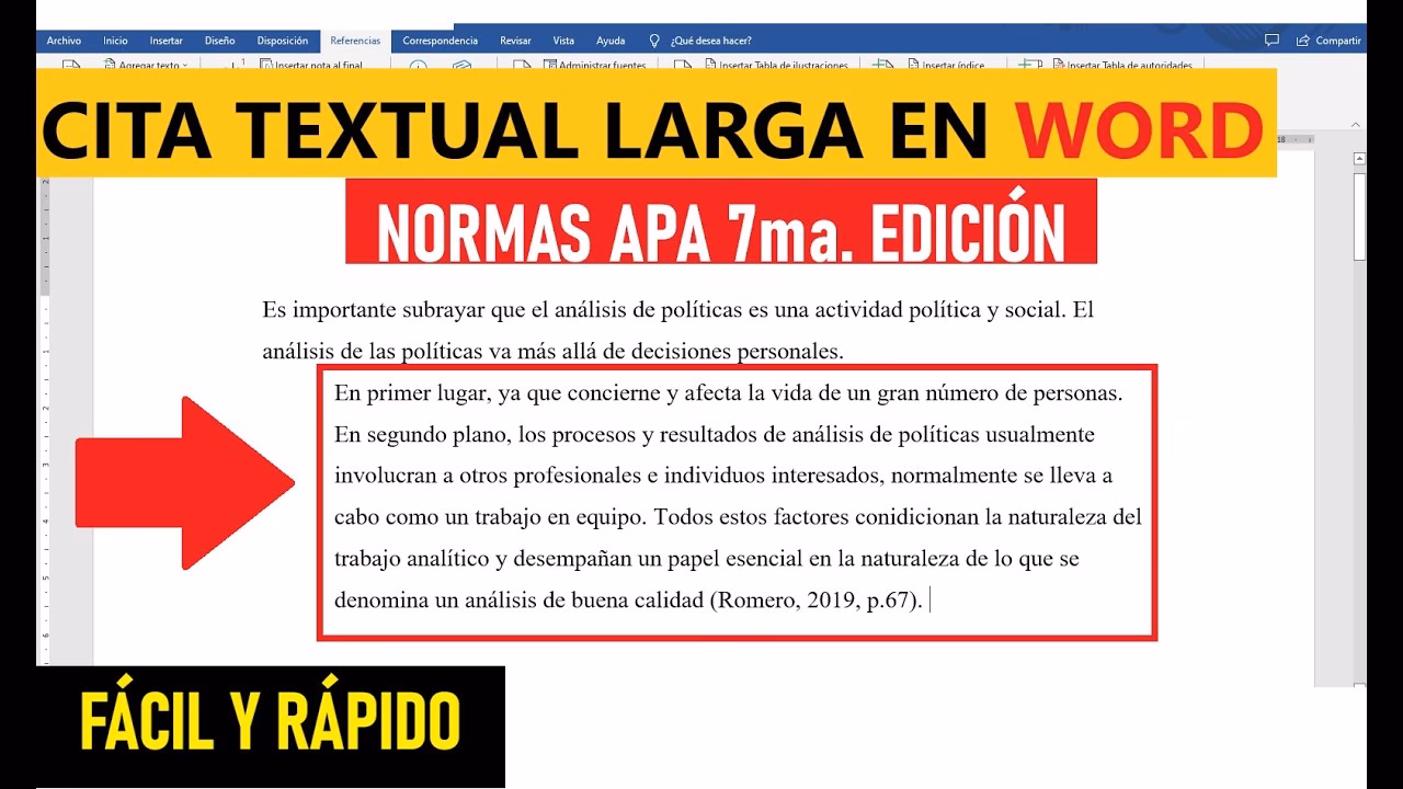 ¿Cómo se citan las referencias en un texto?