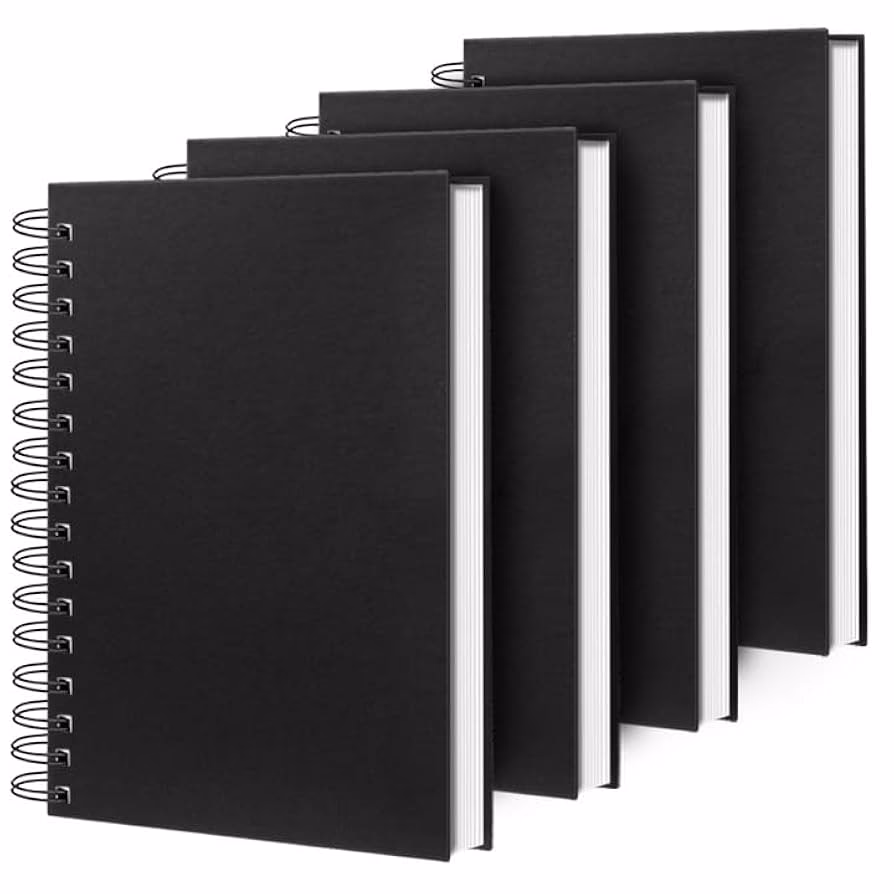 ¿Cuántas hojas tiene un cuaderno negro?