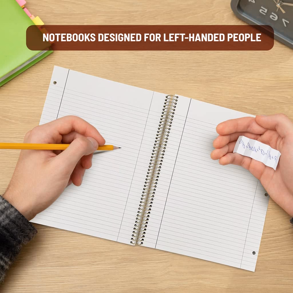 ¿Cómo se escribe en un cuaderno zurdo?