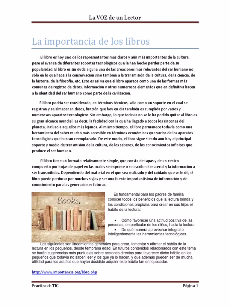 ¿Cuál es la importancia de los libros para los niños?