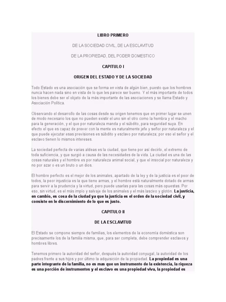 ¿Qué es la esclavitud como derecho natural?