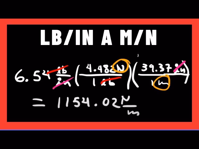 ¿Cómo convertir pulgada libra a Newton metro?