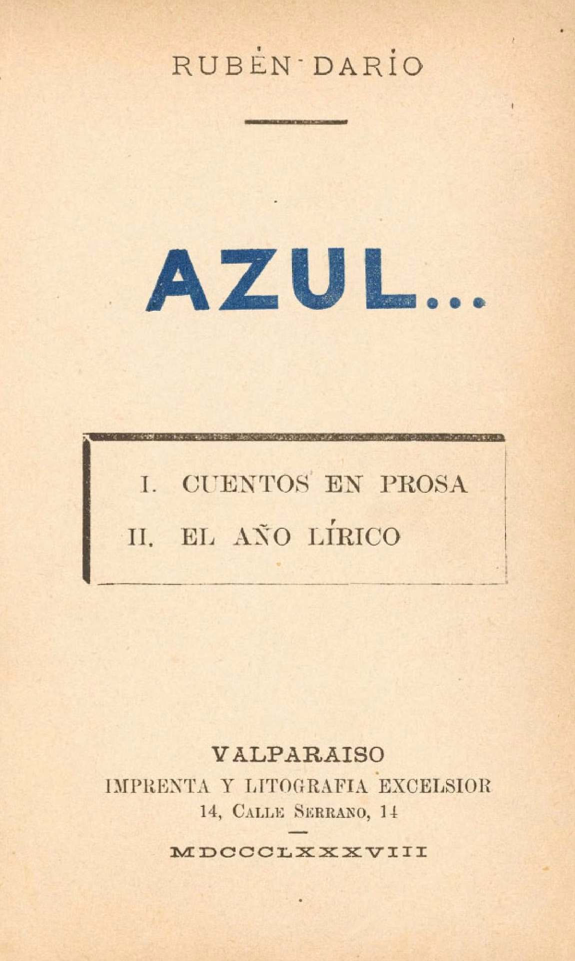 ¿De dónde proviene el título azul de Darío?