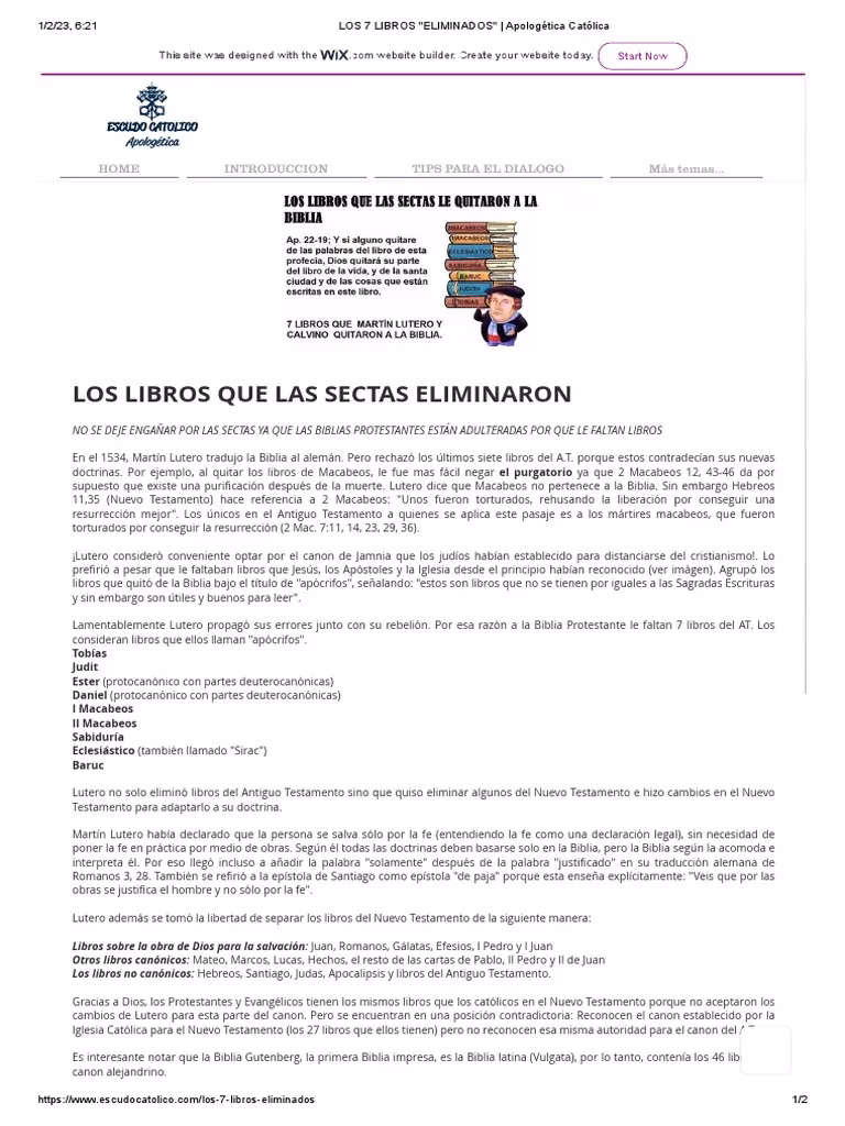 ¿Por qué los libros apócrifos no se citan en la Biblia?