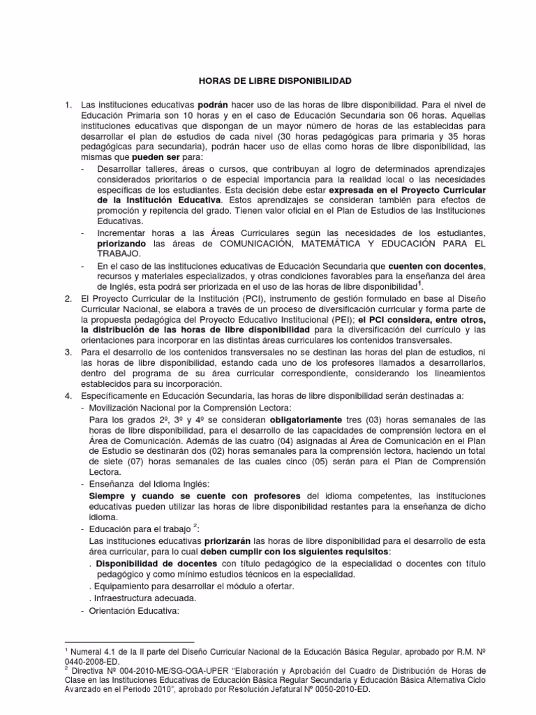 ¿Cuántas horas lectivas tiene un proyecto educativo?