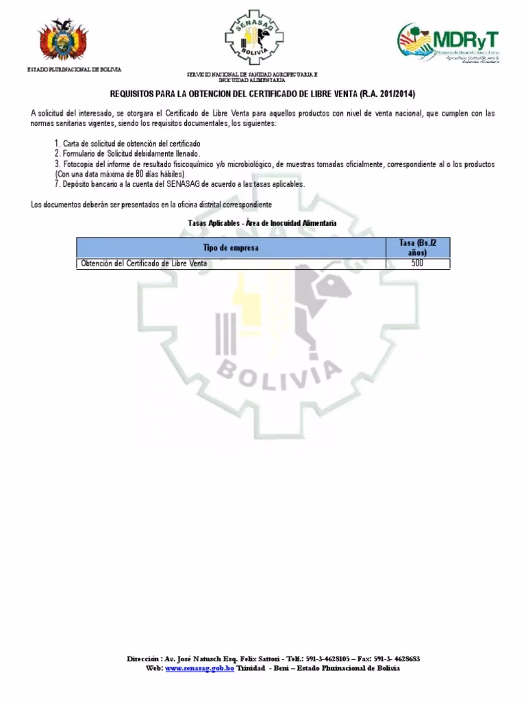 ¿Qué es un certificado de libertad de ventas?