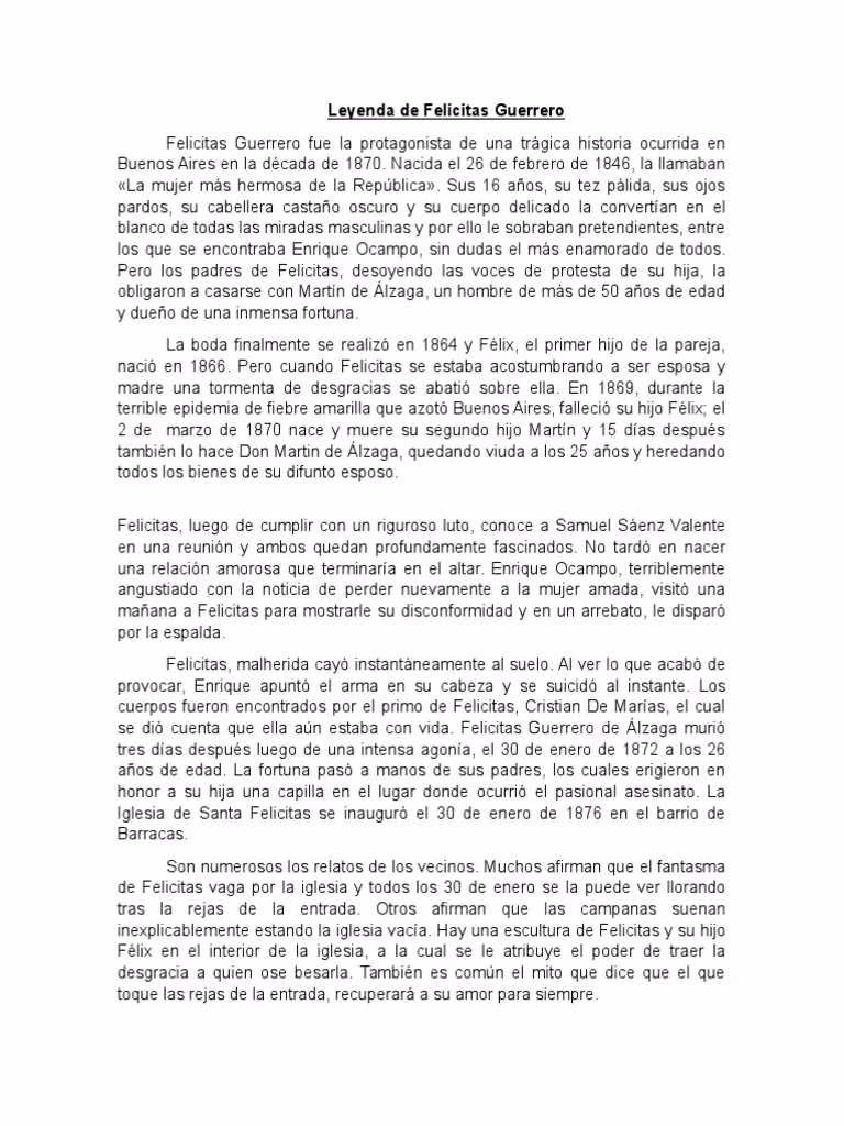 ¿Quién fue Felicitas Guerrero?