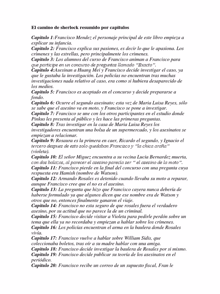 ¿Qué es el camino de Sherlock?