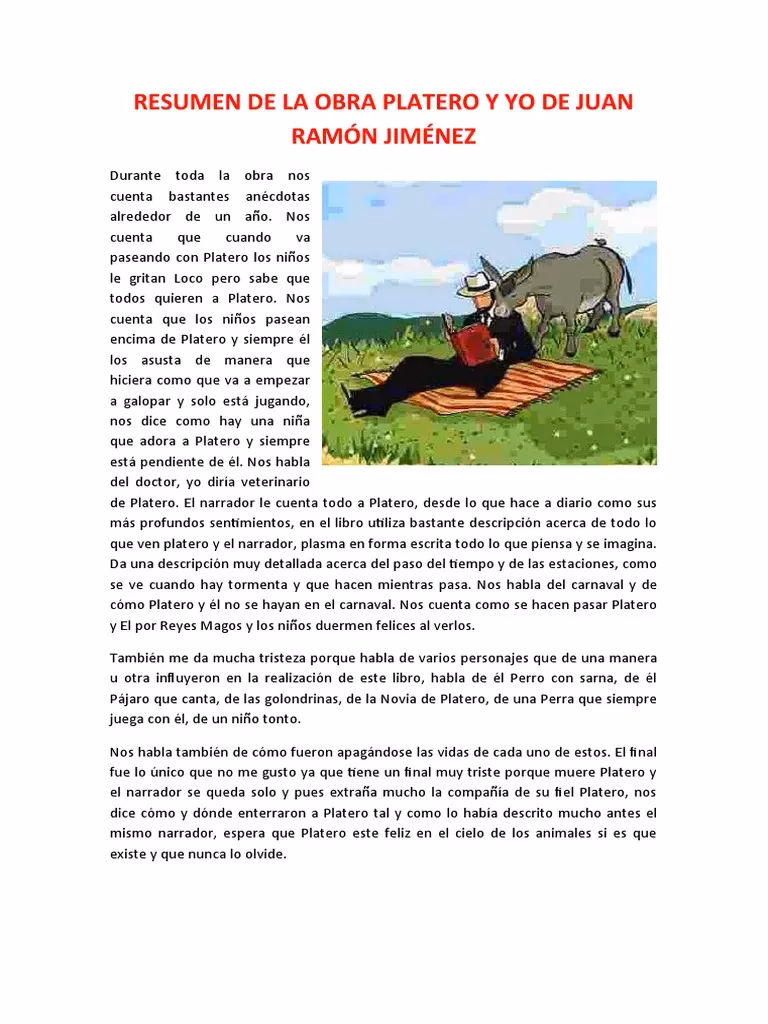 ¿Qué tipo de texto es Platero y yo?