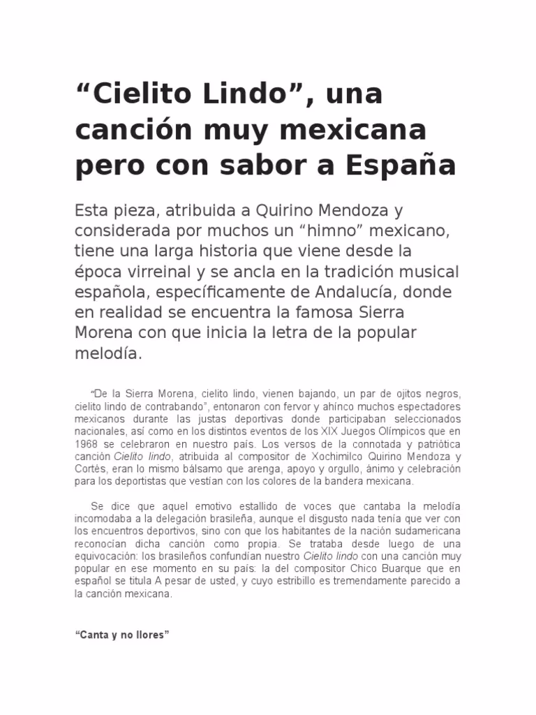 ¿Quién es el autor de Cielito lindo?