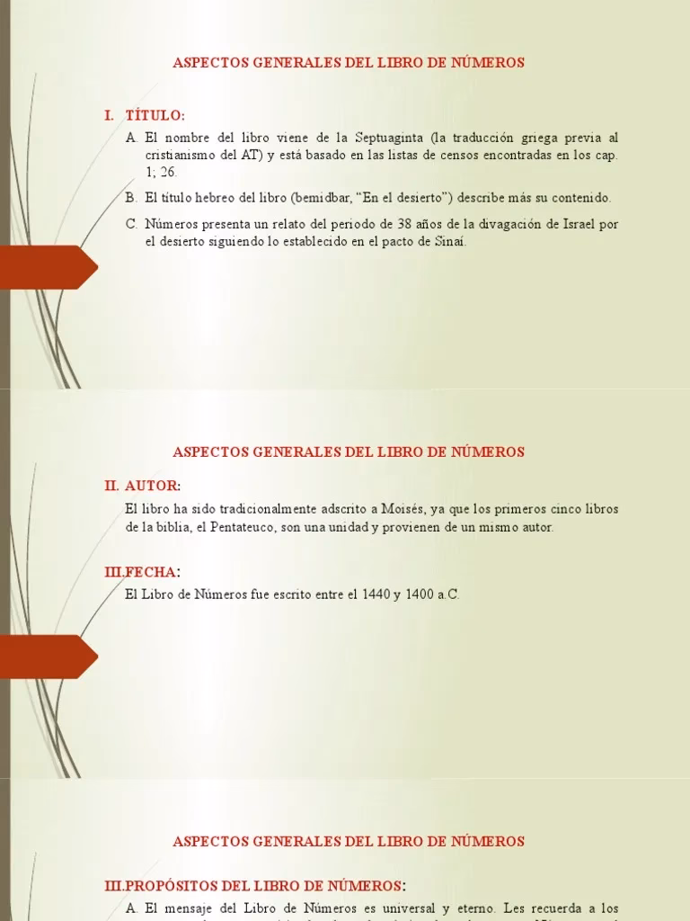 ¿Cuál es el objetivo principal del libro de números?