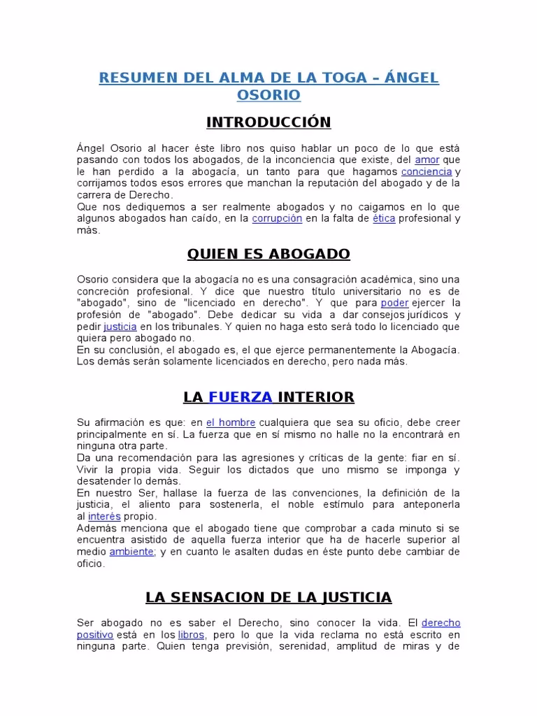 ¿Cuántos capítulos tiene el alma de la toga?