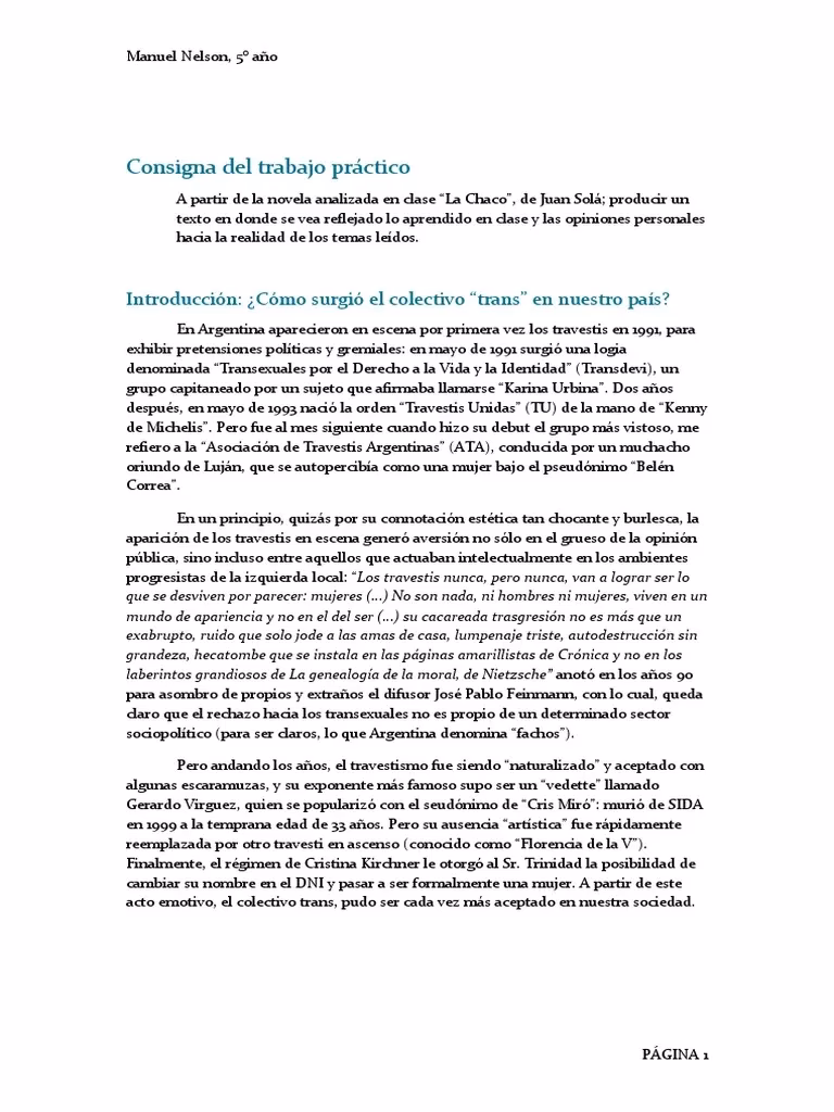 ¿Quién es el autor de la novela La Chaco?