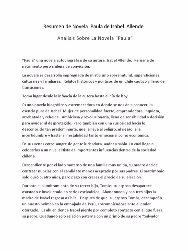 ¿Por qué la crítica ha elogiado la novela Paula de Isabel Allende?