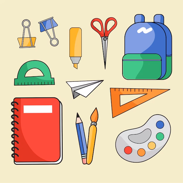 ¿Qué pueden ser las imágenes de útiles escolares?