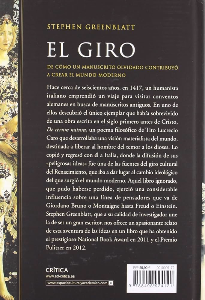 ¿Qué es el Giro de Stephen breenblatt?