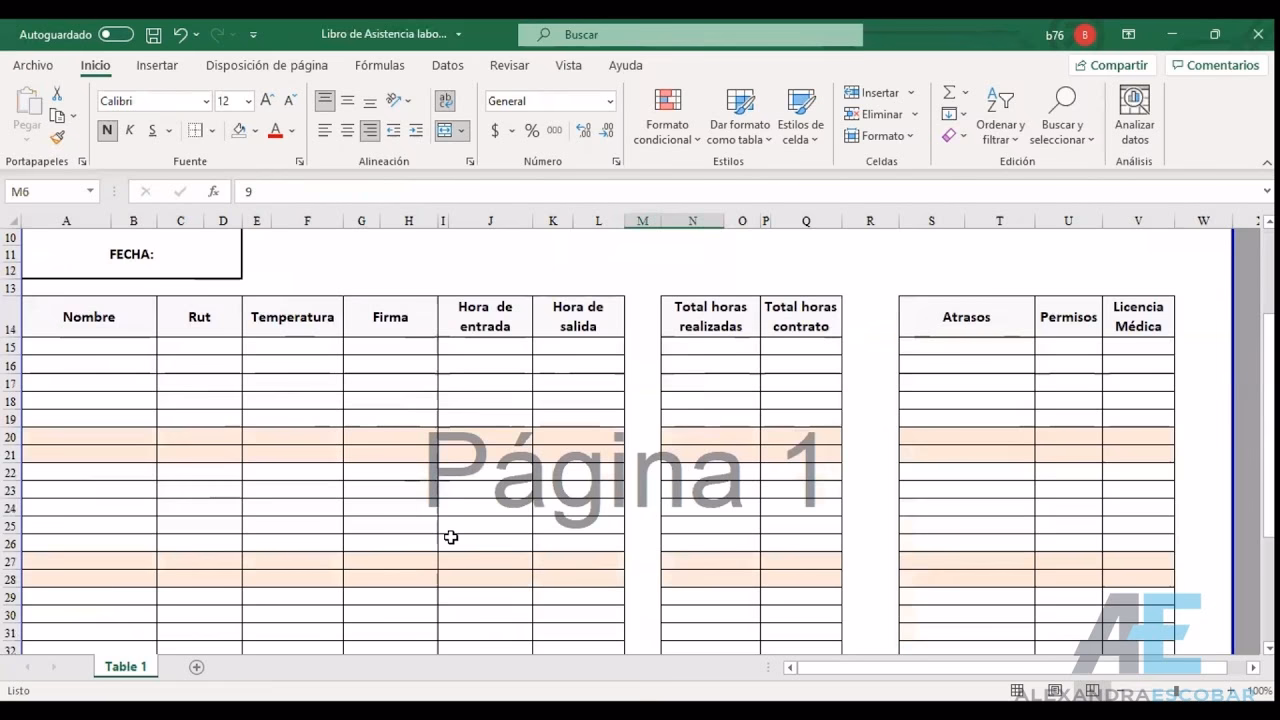¿Cuál es la obligatoriedad de la rubrica de las planillas horarias?