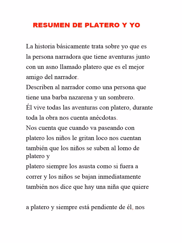 ¿Qué representa el libro de Platero, un burrito singular?