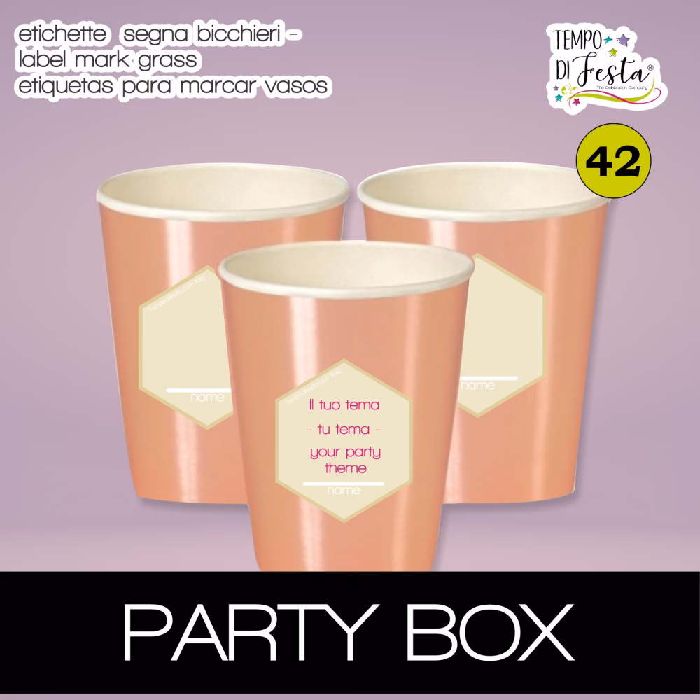 ¿Dónde puedo encontrar un gráfico para etiquetas para vasos?