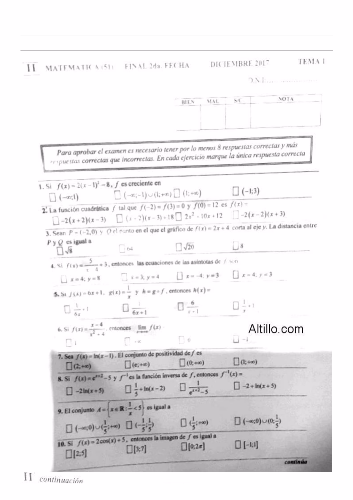 ¿Cuándo son los exámenes presenciales del CBC?