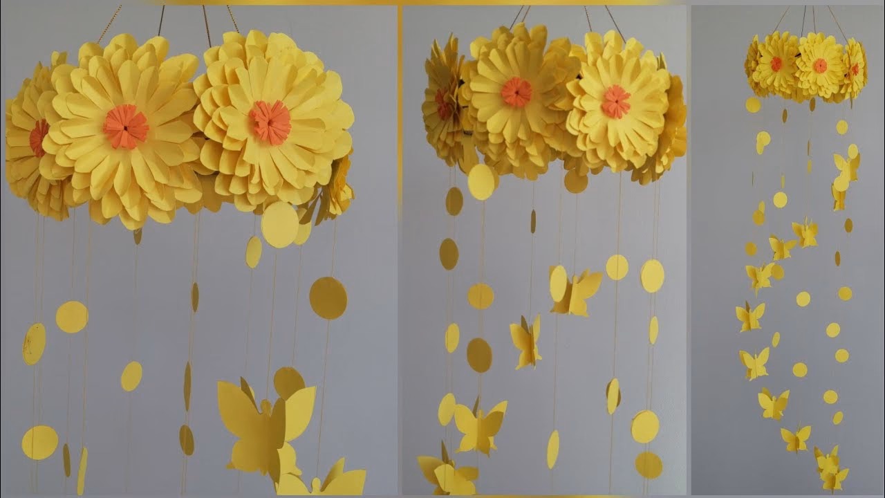 ¿Cómo hacer un colgante de flores de papel?