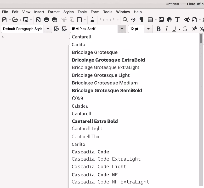 How to add fonts to Libre Office on Mac?