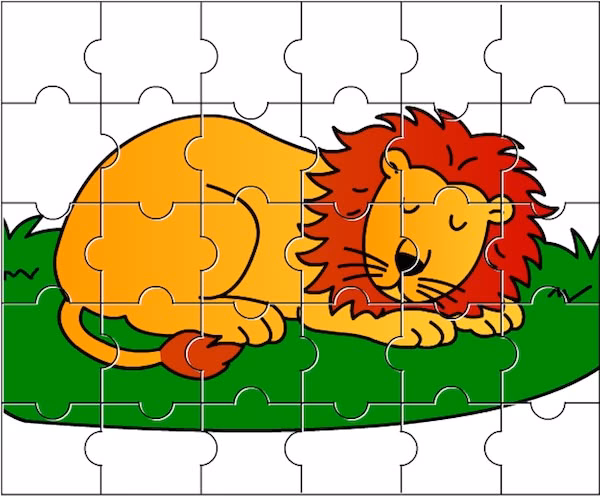 ¿Cómo se forma la imagen de un rompecabezas?