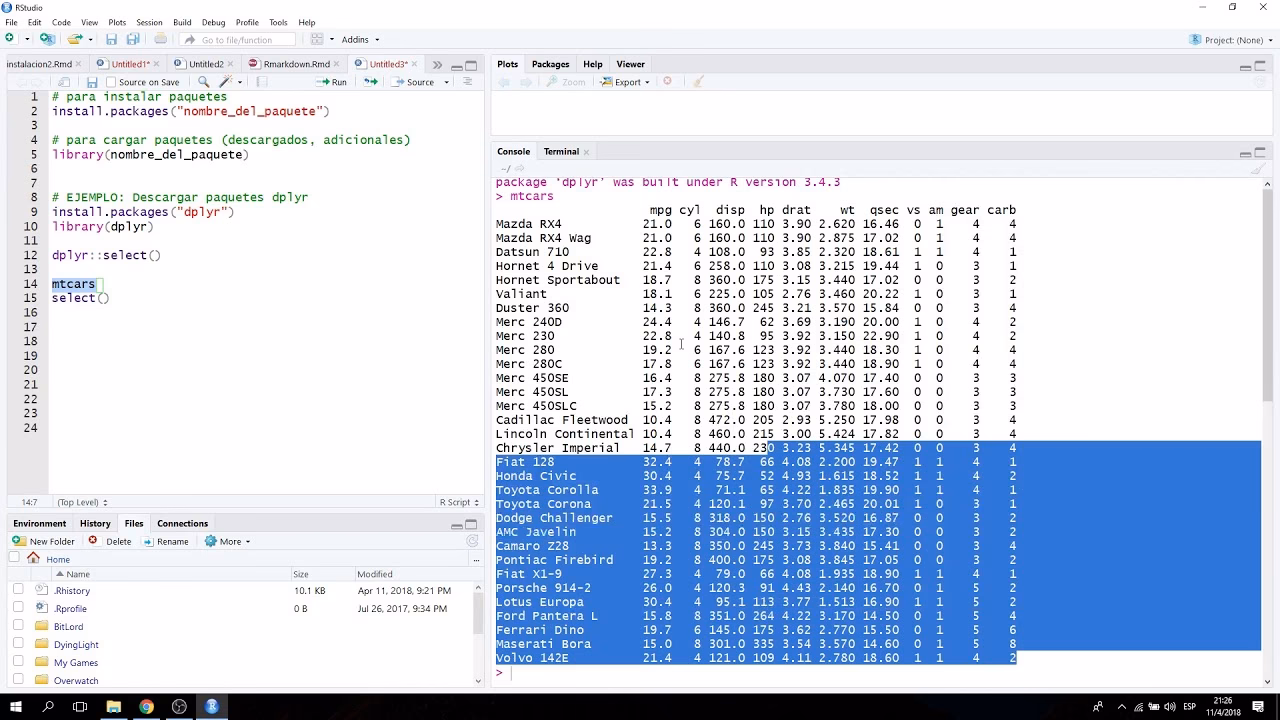 ¿Cómo instalar una réplica en R?