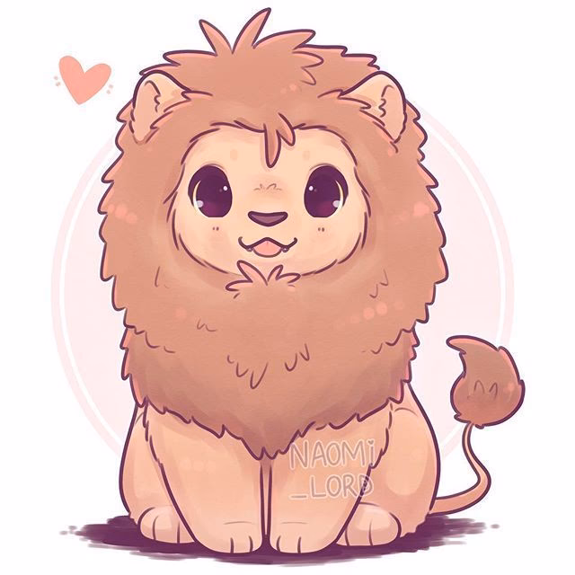 ¿Qué colores se usan para pintar el León kawaii?