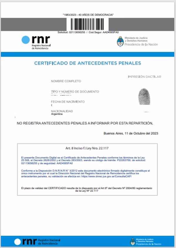 ¿Cómo sacar el turno para antecedentes penales?